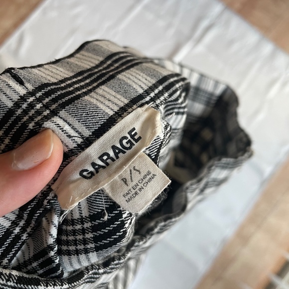 Garage White Plaid High Waisted Pants, Womens Size Small - Picture 5 of 7